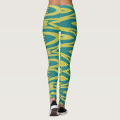 Trendy green color pattern "Ratti_Creative_Arts" Leggings (Rückseite)