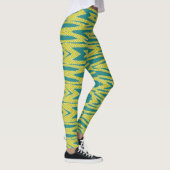 Trendy green color pattern "Ratti_Creative_Arts" Leggings (Rechts)