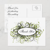 trendy green Danke-Cards Postkarte (Vorne/Hinten)