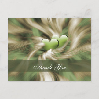 trendy green Danke-Cards Postkarte