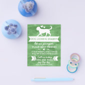Trendy Green Dog Grooming Flyer - personalisierbar (Einzeln)