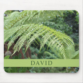 Trendy Green Fern Mouse Mat Mousepad