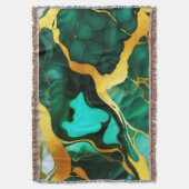 Trendy Green Gelb Gold Imitate Marmor Decke (Vorderseite Vertikal)