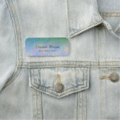 Trendy Green Glitzer Opal Namensschild (Beispiel)