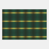 Trendy Green Gold Luxury Linen Texture Collection Geschenkpapier Set (Vorderseite)