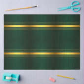 Trendy Green Gold Luxury Linen Texture Collection Seidenpapier (Basteln)