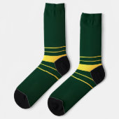 Trendy Green Gold Luxury Linen Texture Collection Socken (Linkes Detail)