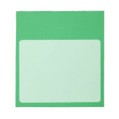Trendy Green Grainy Background Notizblock (Vorderseite)