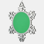 Trendy Green Grainy Background Schneeflocken Zinn-Ornament (Rechts)