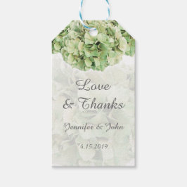 Trendy Green Hydrangeas Gastgeschenk Hochzeit Gift Geschenkanhänger