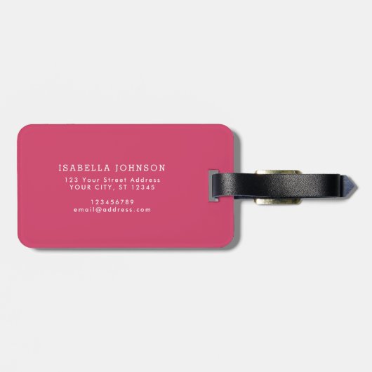 Trendy green Llamas Cactus | Urlaub Gepäckanhänger (Rückseite horizontal)