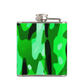Trendy Green Pattern Flachmann (Rückseite)