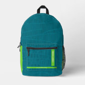 Trendy Green Personalisiert Name Bedruckter Rucksack (Vorderseite)