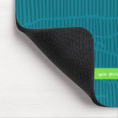 Trendy Green Personalisiert Name Mousepad (Ecke)