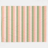 Trendy Green Pink Orange Striping Elegante Vorlage Fleecedecke (Vorderseite (Horizontal))