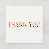 Trendy Green Pink Vielen Dank, Media Insert Quadratische Visitenkarte (Vorderseite)