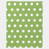 Trendy Green Polka Dots Muster Fleecedecke (Vorderseite)