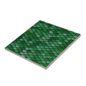 Trendy Green Scale Muster Fliese (Seite)