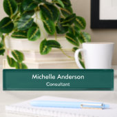 Trendy Green Script Consultant Desk Namplate Namensplakette