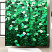 Trendy Green Sequin Duschvorhang