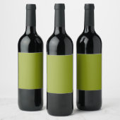 Trendy Green (solide Farbe) Weinetikett (Flaschen)