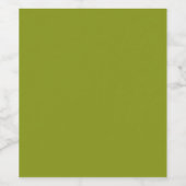 Trendy Green (solide Farbe) Weinetikett (Einzelnes Label)