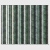 Trendy Green Strip & Gold Glitzer Weihnachts-Weihn Geschenkpapier (Flach)