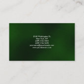 Trendy Green Stylish Modern Business Card Visitenkarte (Rückseite)