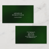 Trendy Green Stylish Modern Business Card Visitenkarte (Vorne/Hinten)