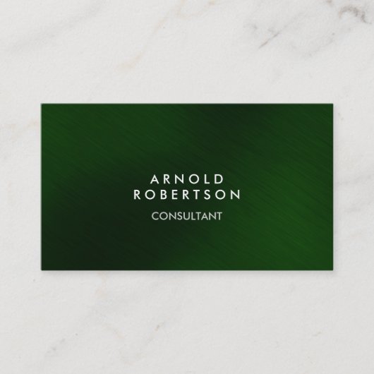 Trendy Green Stylish Modern Business Card Visitenkarte (Vorderseite)