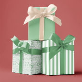 Trendy Green Typography Boy Script Baby Shooter Geschenkpapier Set