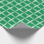 Trendy Green und White Christmas Geschenkpapier (Ecke)
