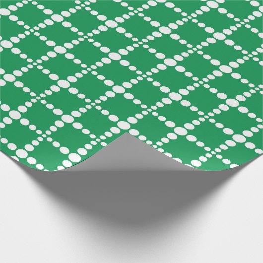 Trendy Green und White Christmas Geschenkpapier (Ecke)