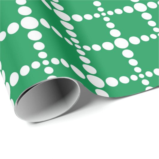 Trendy Green und White Christmas Geschenkpapier (Rolleneckpunkt)