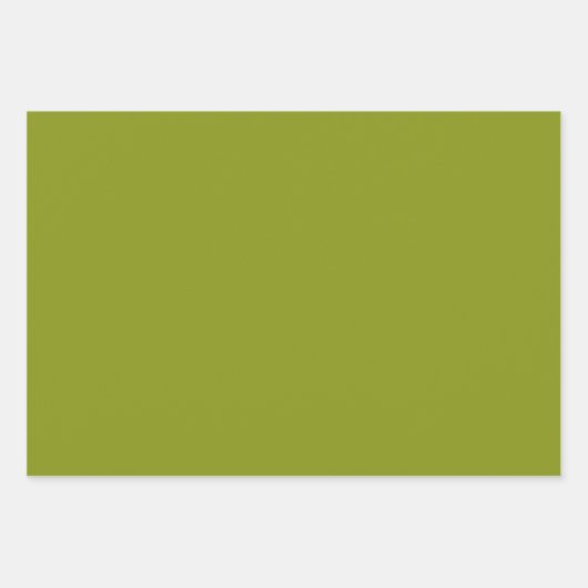 Trendy Green (Vollfarbe) Geschenkpapier Set (Vorderseite)