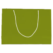Trendy Green (Vollfarbe) Große Geschenktüte (Rückseite)