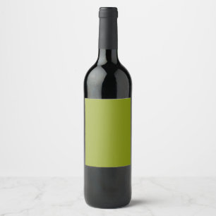 Trendy Green (Vollfarbe) Weinetikett