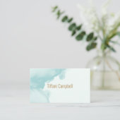 Trendy Green Watercolor Business Card Visitenkarte (Stehend Vorderseite)