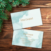 Trendy Green Watercolor Business Card Visitenkarte
