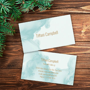 Trendy Green Watercolor Business Card Visitenkarte