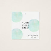 Trendy Green Watercolor Square Boutique Preis (Vorderseite)