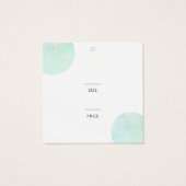 Trendy Green Watercolor Square Boutique Preis (Rückseite)