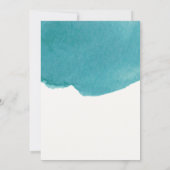 Trendy Green Watercolor Wedding Einladung (Rückseite)