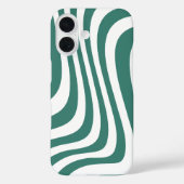 Trendy Green Wavy Line Case for iPhone 16 & iPad (Rückseite)