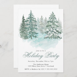 Trendy Greenery Elegant Winter Holiday Party Einladung