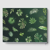Trendy Greenery Jungle Safari Animals Baby Dusche Gästebuch (Rückseite)