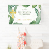 Trendy Greenery und Gold Cross Bestätigung Banner (Insitu)