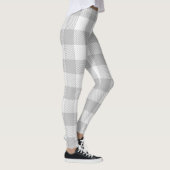 Trendy Grey and White Buffalo Karo/Karierte Leggin Leggings (Rechts)