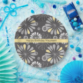 Trendy Grey and Yellow Floral Paper Teller (Party)
