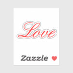 Trendy Grey Background Red Liebe Wedding Aufkleber<br><div class="desc">Sie können die Schriftart und Farben leicht ändern. Sie können auch Ihr Logo und das Hintergrundbild hinzufügen,  wie Sie möchten.</div>